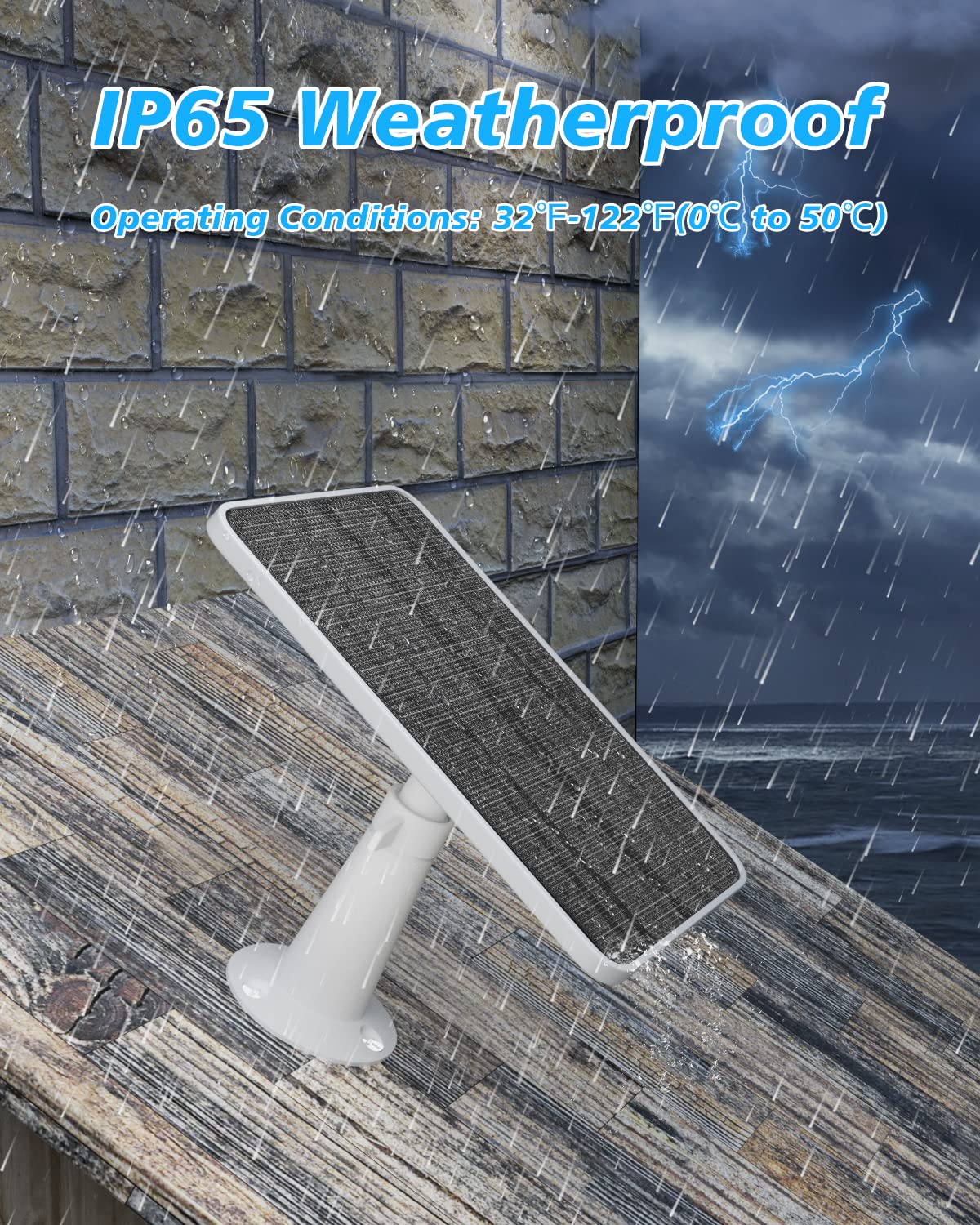 WININMETA adjustable bracket rotated 360 degrees for optimal sun angle