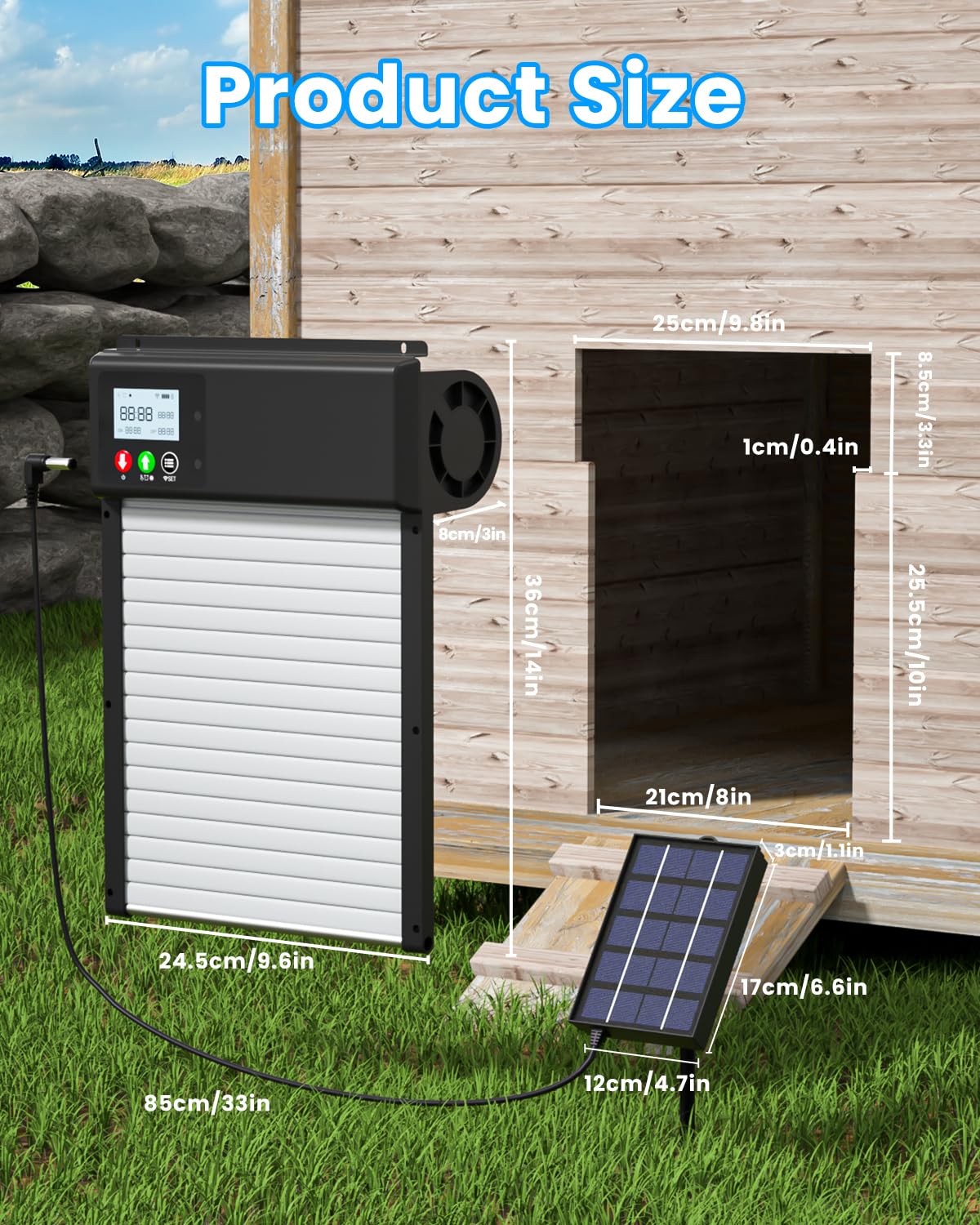 WININMETA coop setting lifestyle shot showing safe automated flock care benefit