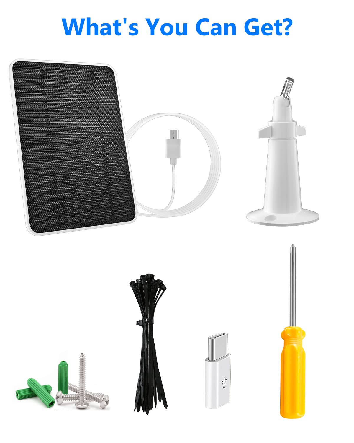 WININMETA solar panel powering outdoor security camera in yard showing continuous surveillance benefit