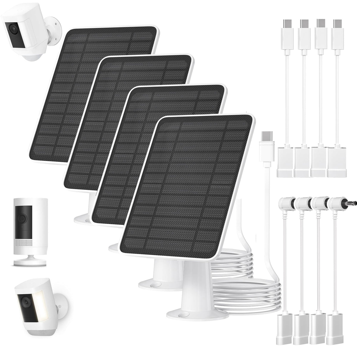 WININMETA front view of solar panel showing weatherproof frame and surface, ensures reliable outdoor charging