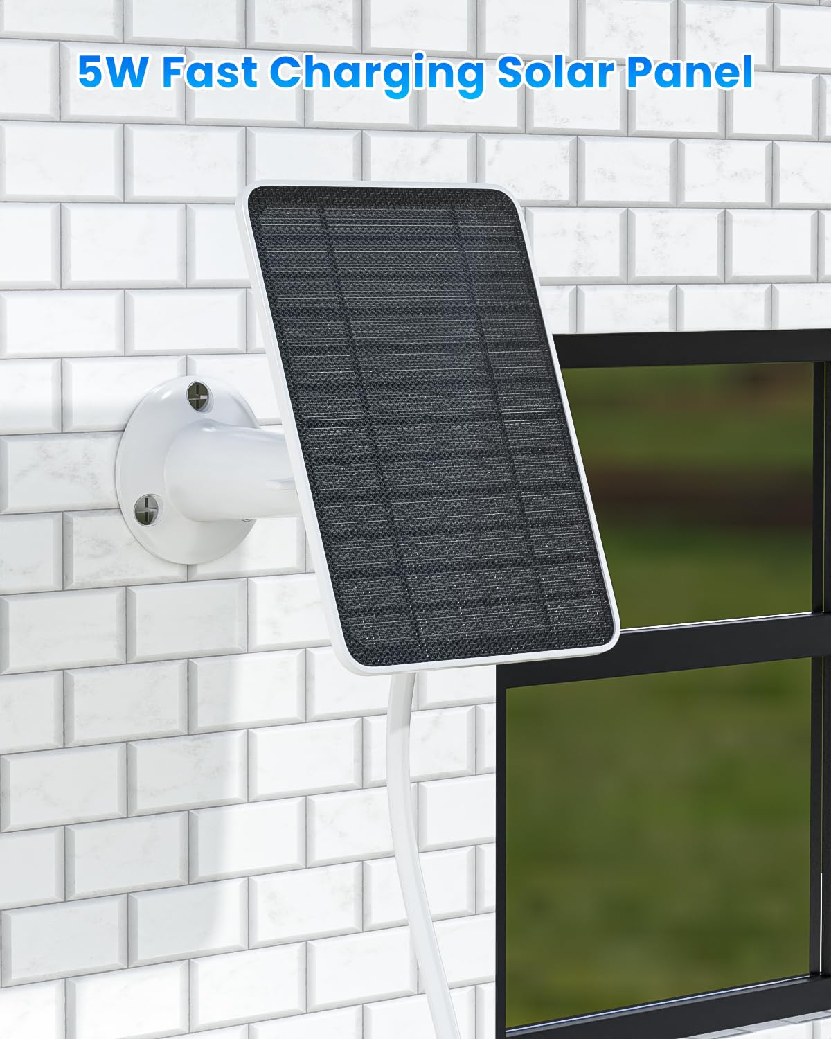 WININMETA solar panel mounted on adjustable bracket demonstrating flexible aiming