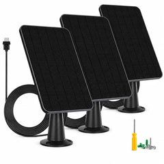 WININMETA front view showing compact 5W panel and mount benefit continuous charging