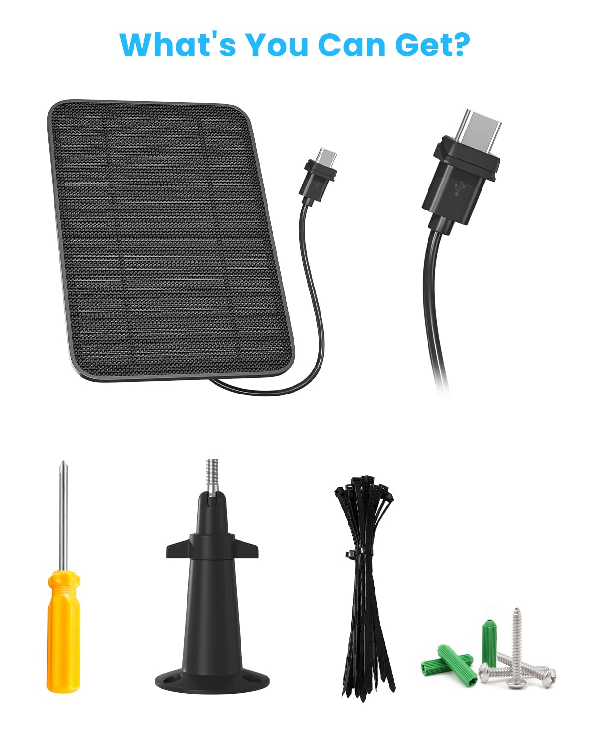 WININMETA kit contents laid out showing panels, brackets, screws and ties included