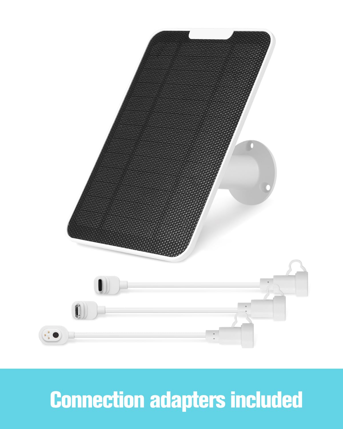 WININMETA panel with 9.8ft cable and multiple adapters for easy Arlo compatibility
