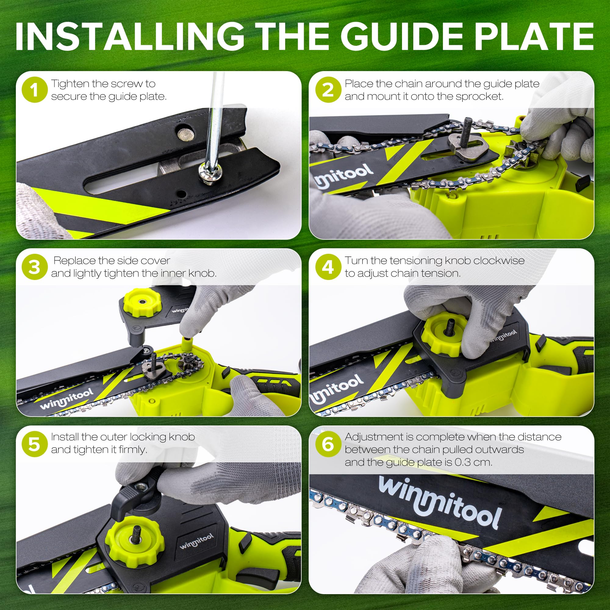 winmitool cutting a branch outdoors to show fast, clean pruning performance