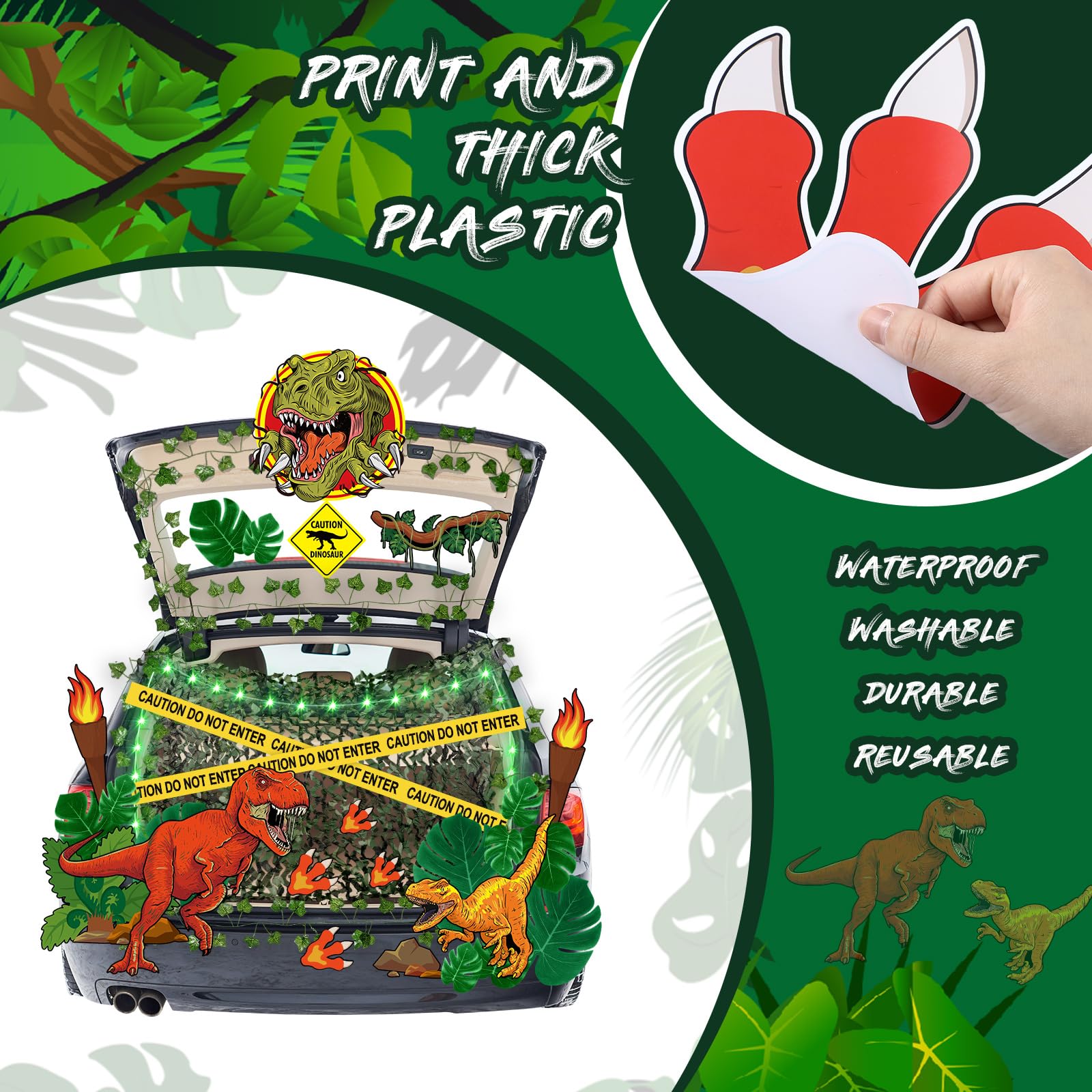 WinnerWhy camo net draped over SUV trunk creating jungle backdrop benefit