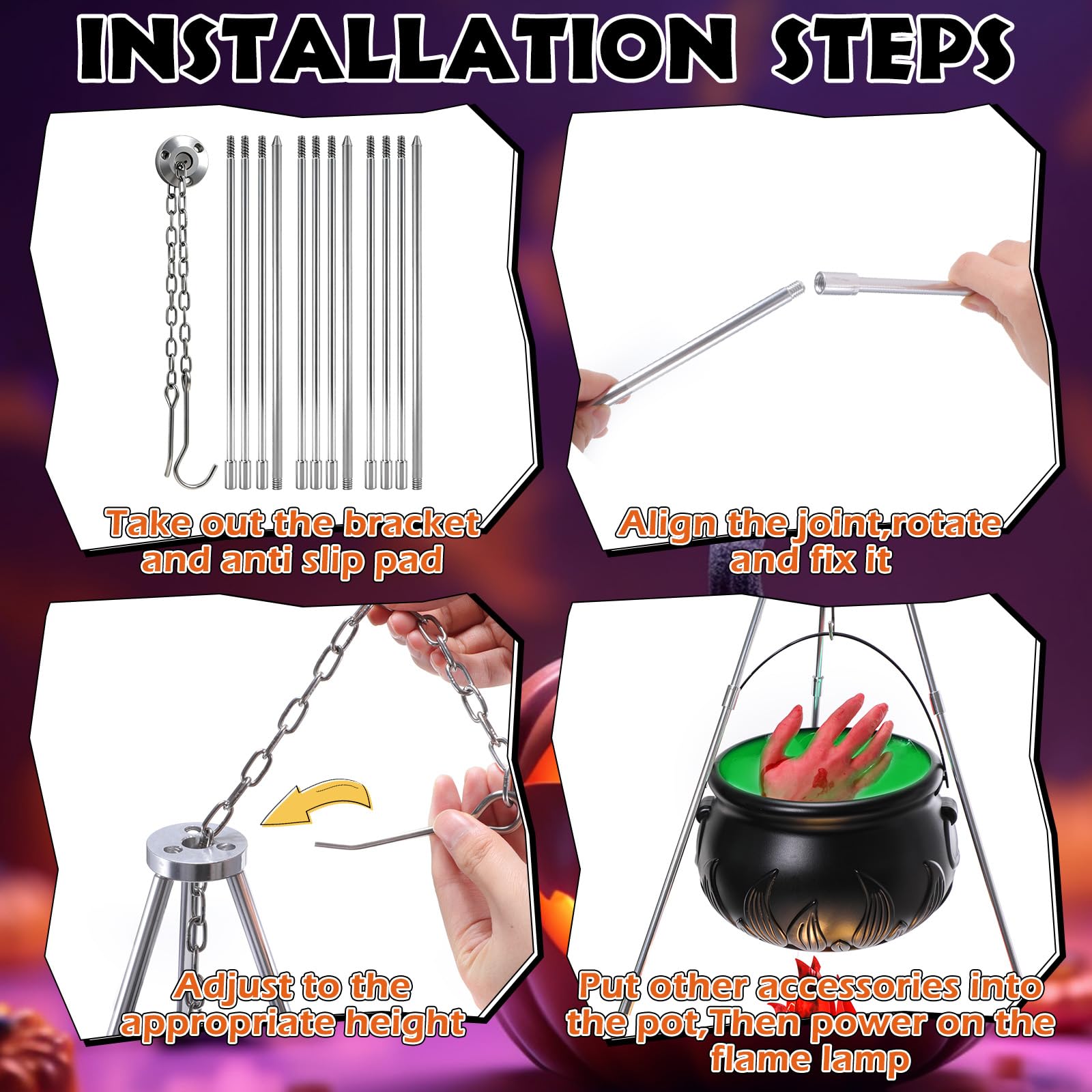 WinnerWhy plastic cauldron interior with props showing realistic staging potential