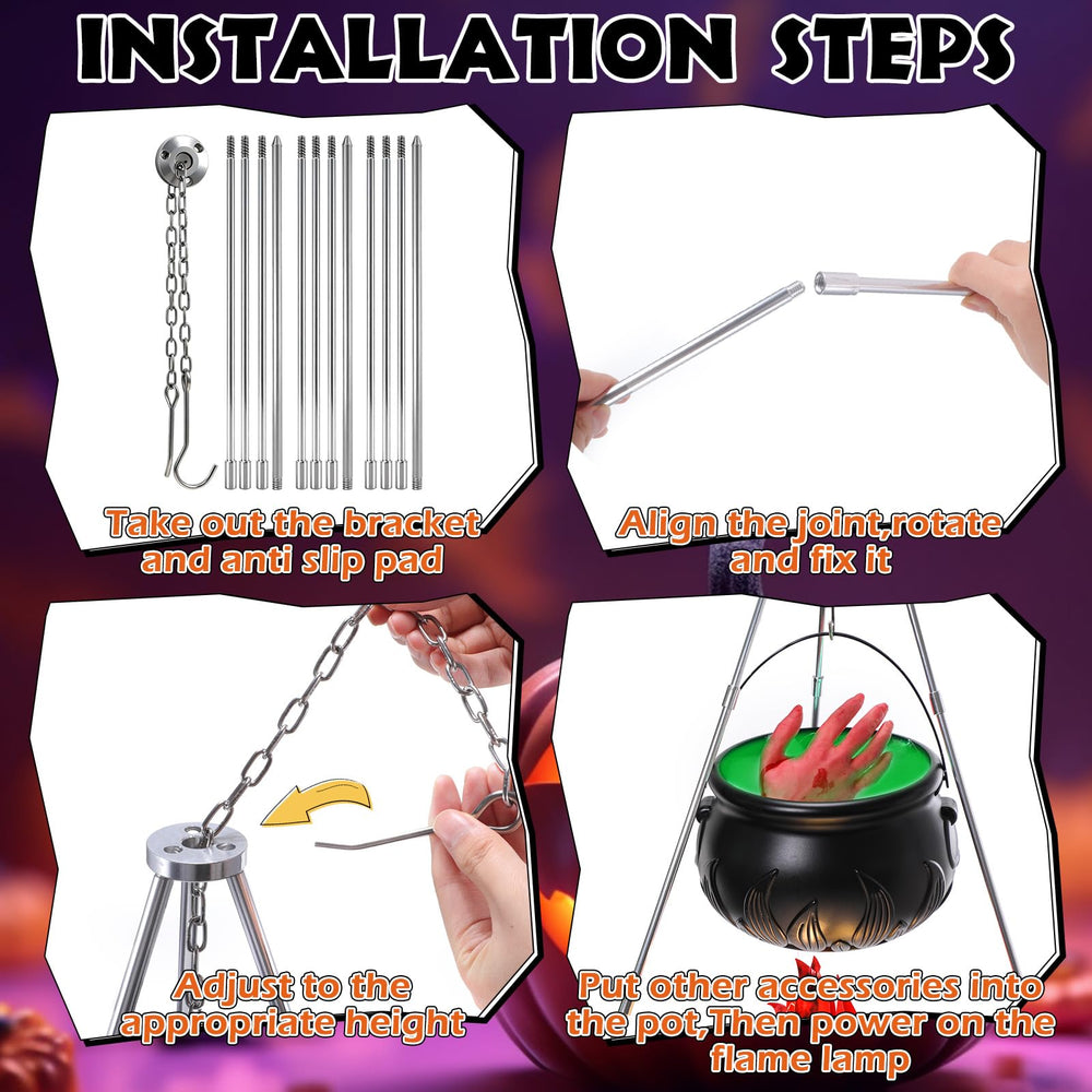 WinnerWhy plastic cauldron interior with props showing realistic staging potential