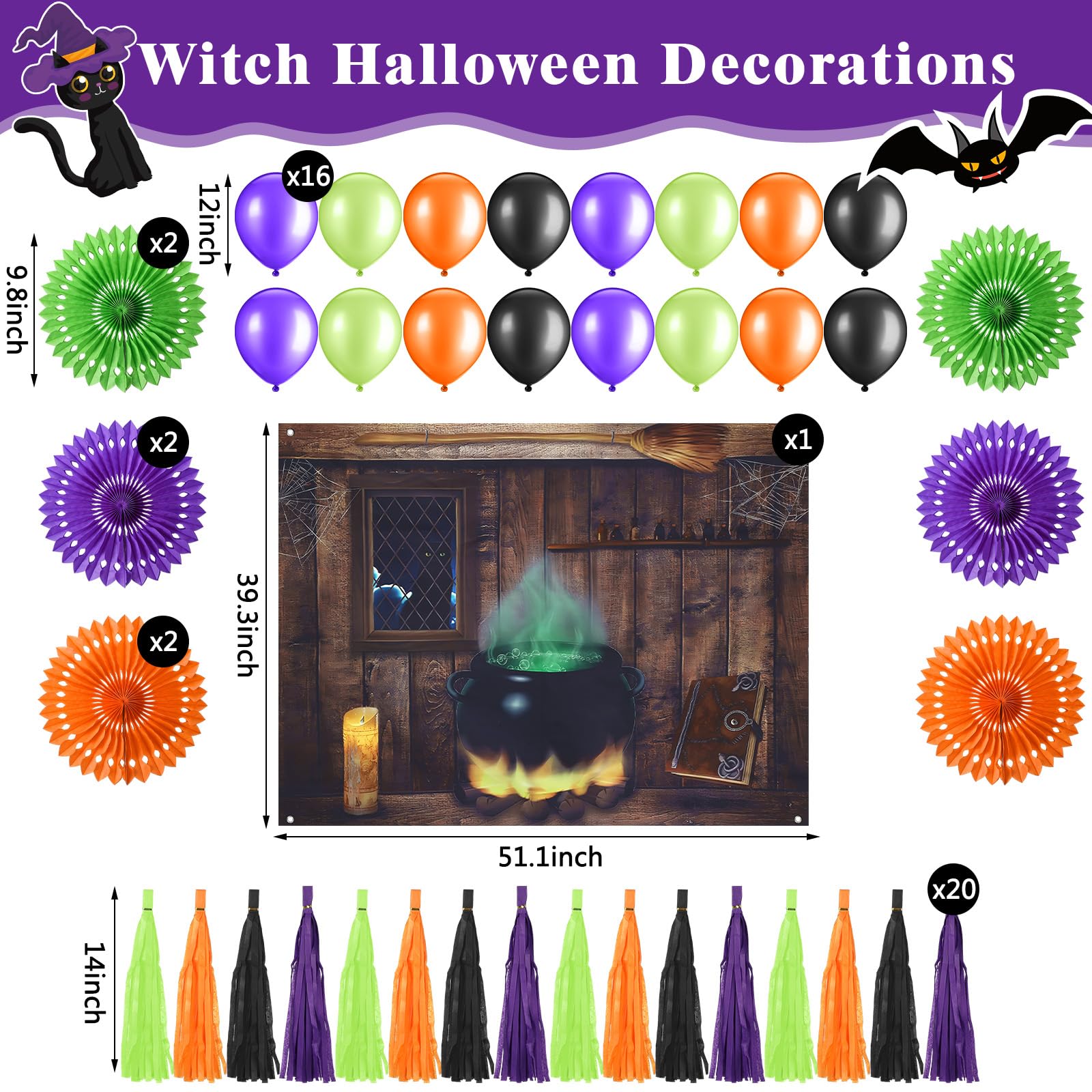 WinnerWhy close-up of witch cutouts on cardstock showing waterproof coating and durable printed detail