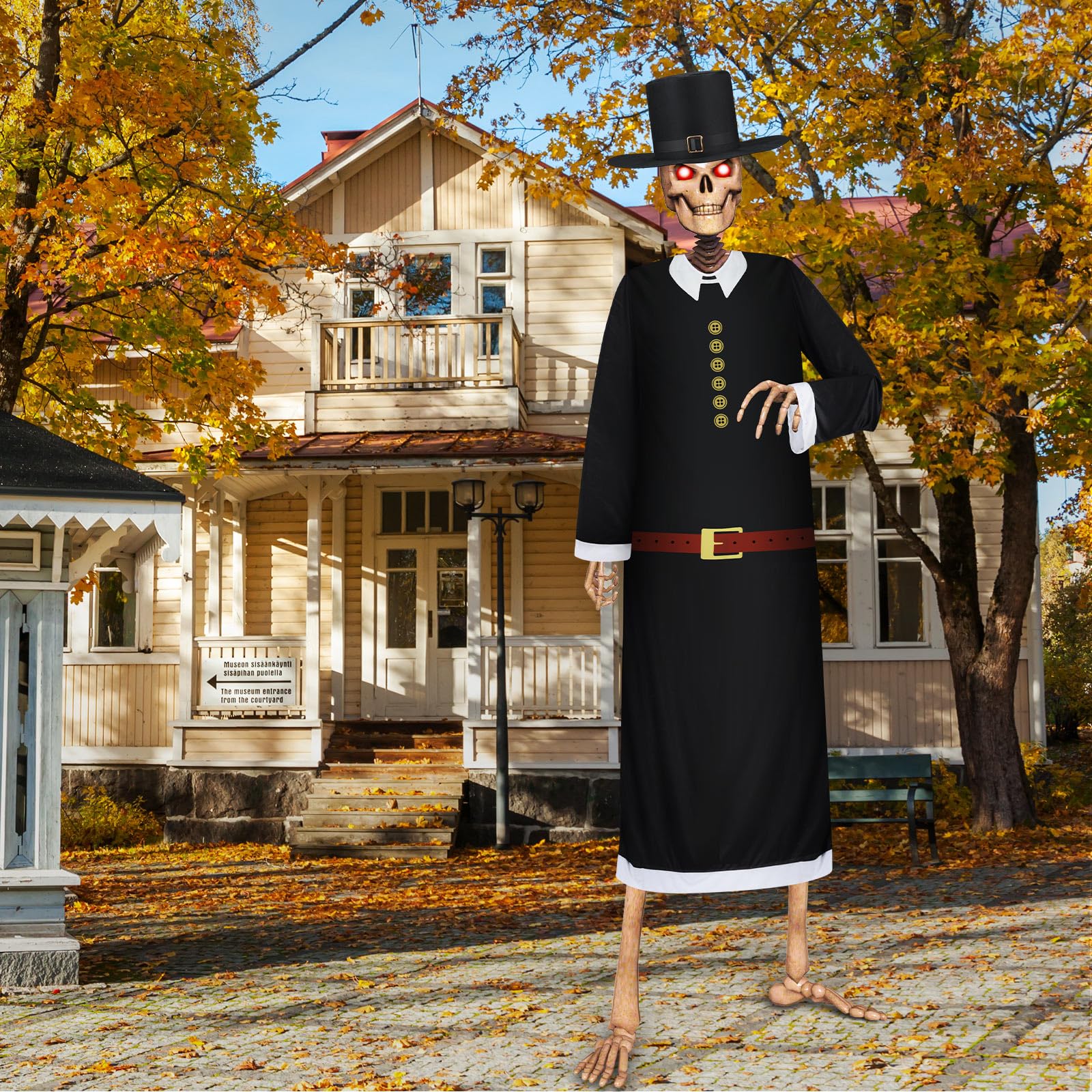 WinnerWhy costume size comparison with door highlighting correct 12 ft scale