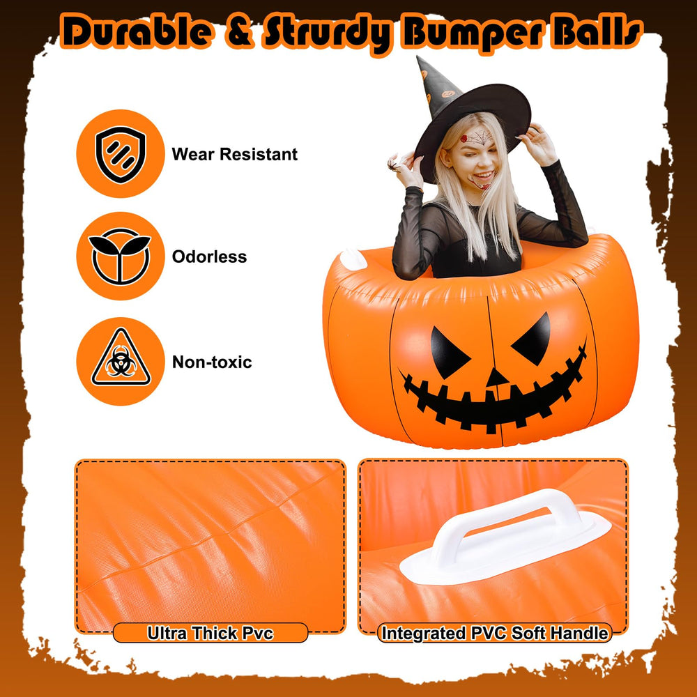 WinnerWhy kids using pumpkin bumper balls in backyard demonstrating active fun benefit