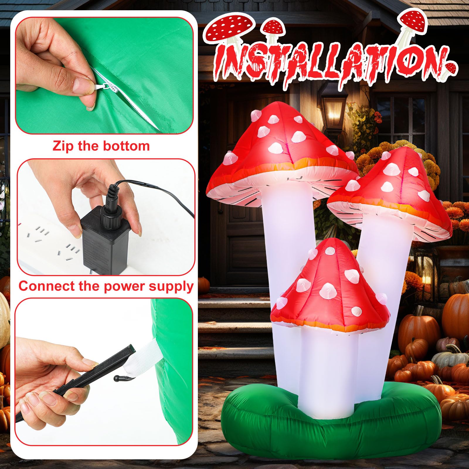 WinnerWhy lit mushroom at night creating colorful outdoor ambiance