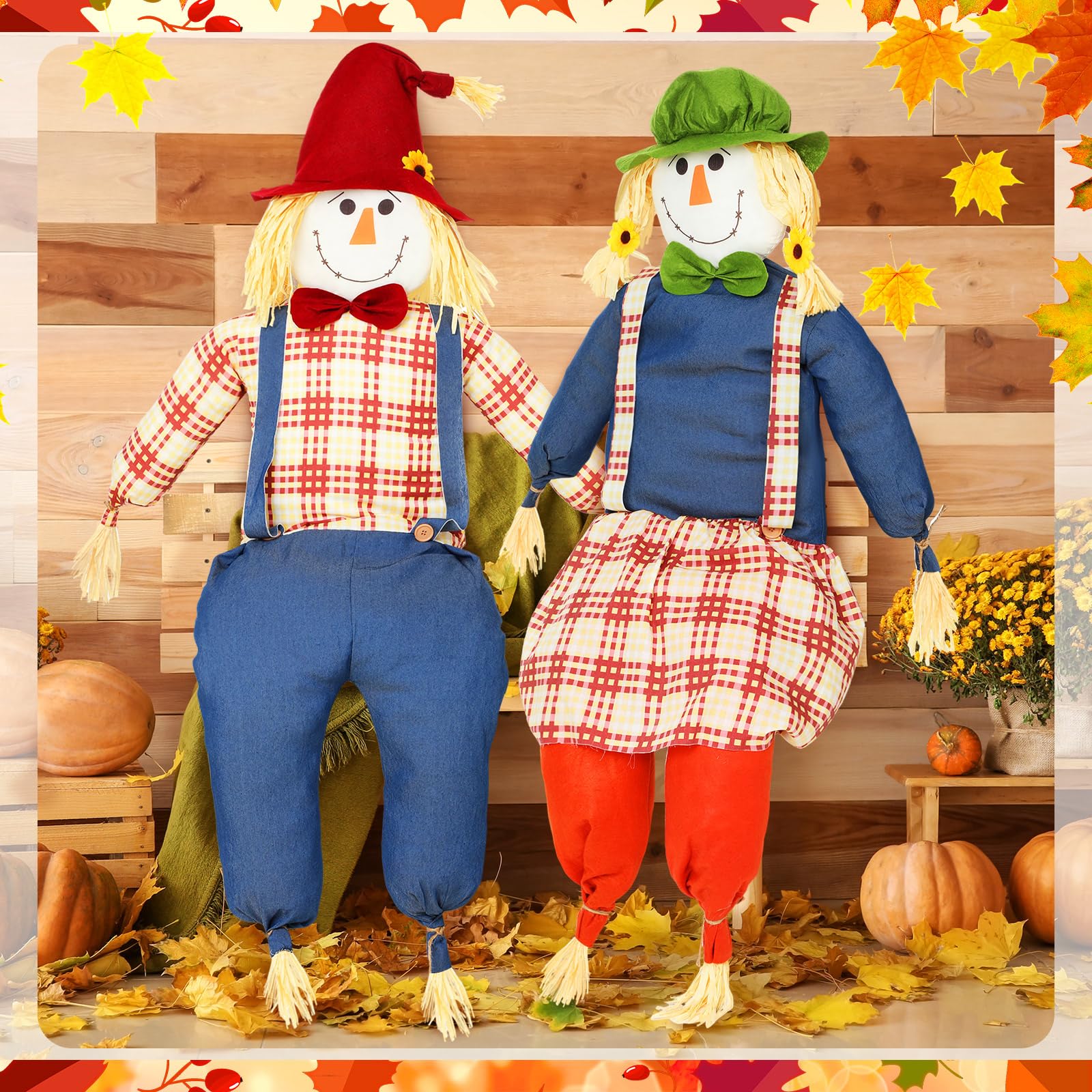 WinnerWhy scarecrow duo on porch styling providing festive curb appeal