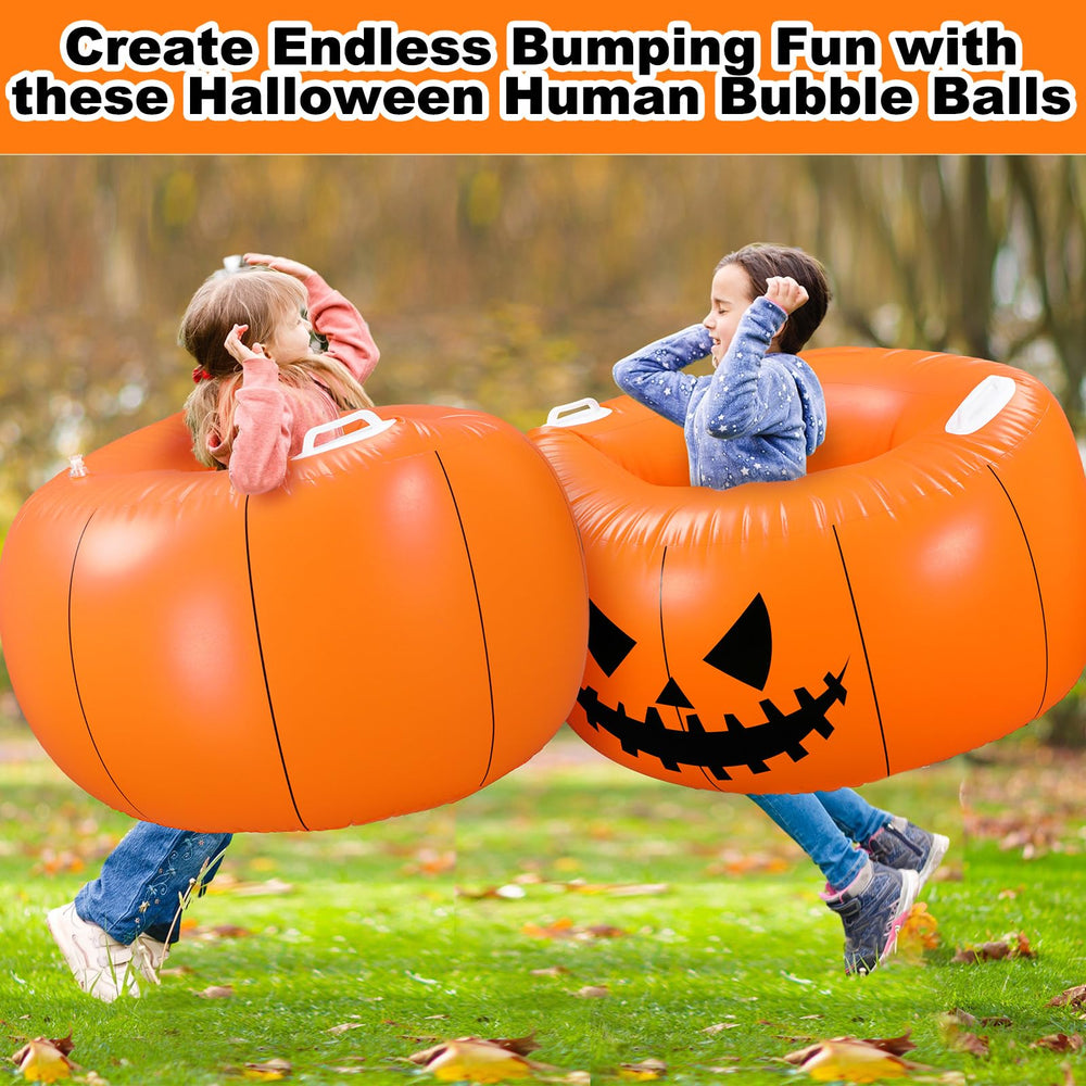 WinnerWhy pumpkin bumper ball staged for photo ops adding seasonal decoration benefit
