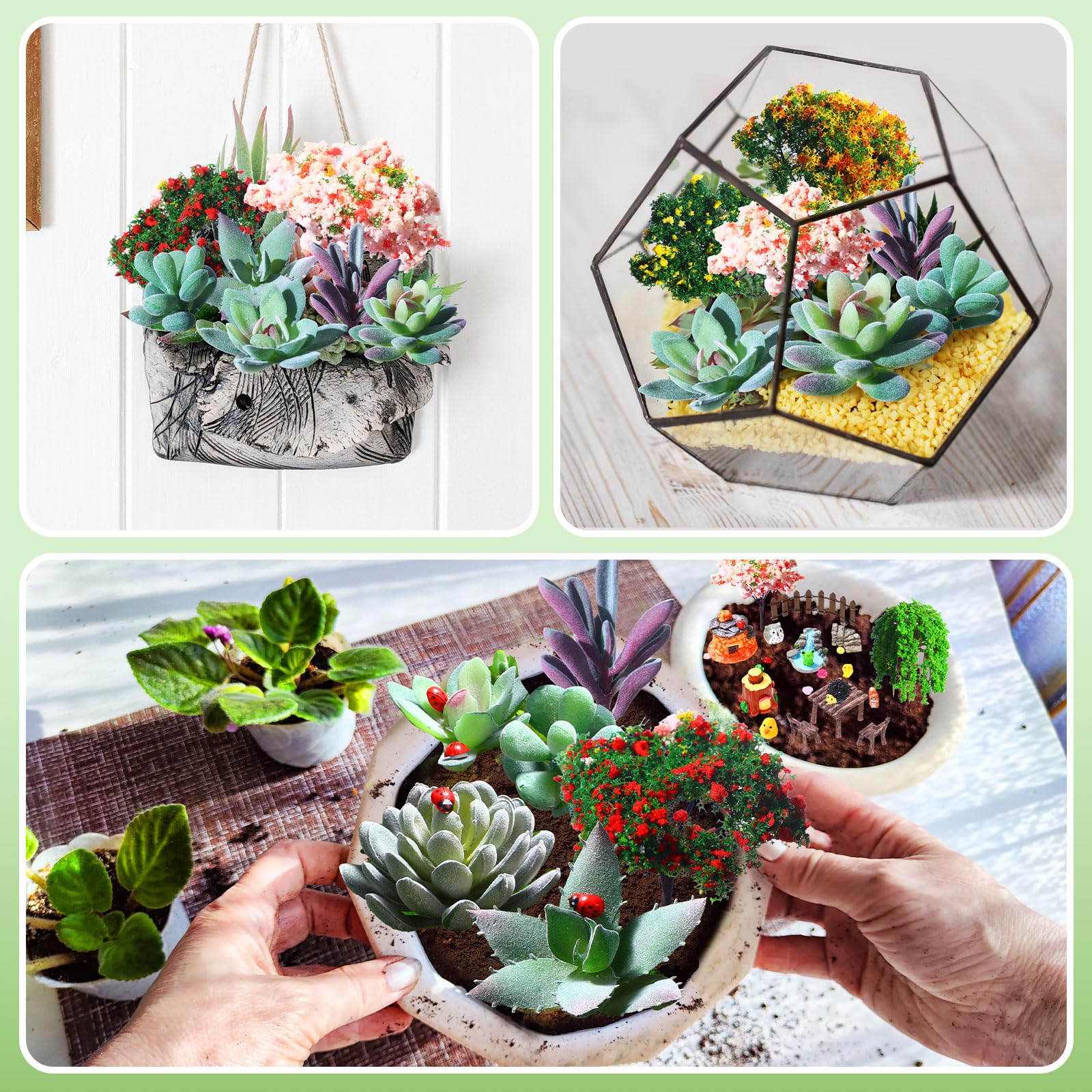 WinnerWhy styled diorama in use with kit elements creating layered, attention-grabbing tiny garden
