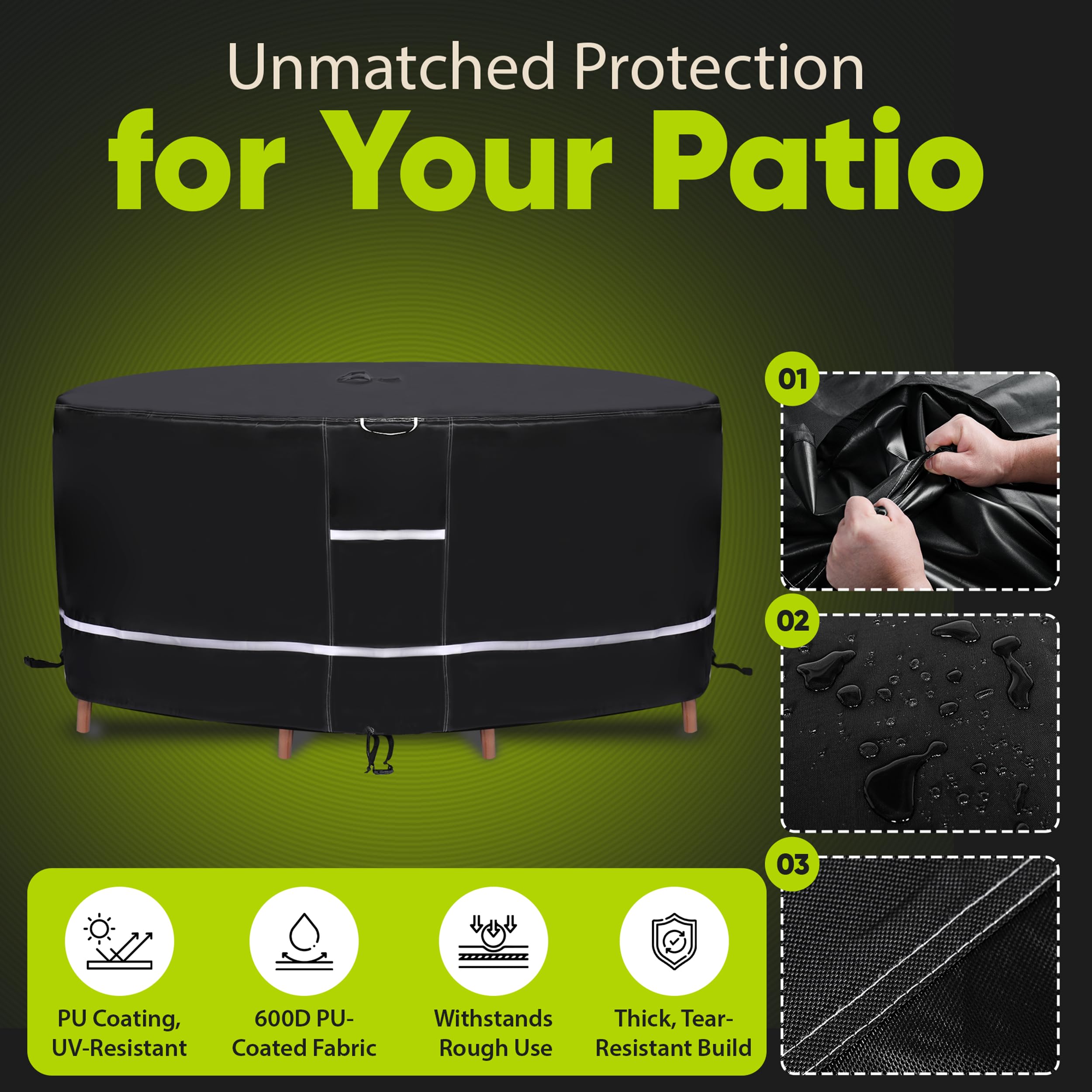 Winnerz Only SerenityShield close-up of 600D Oxford fabric texture and PU coating durability
