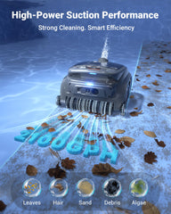 WINNY POOL CLEANER close-up of six roller brushes for deeper scrubbing