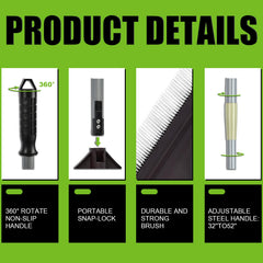 WINSLOW & ROSS close-up of flame-resistant nylon bristles protecting turf fibers