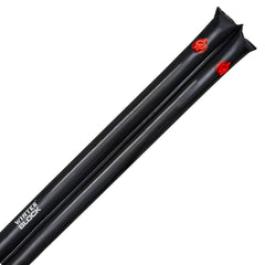 Winter Block tubes in use on pool cover preventing uplift and snow movement