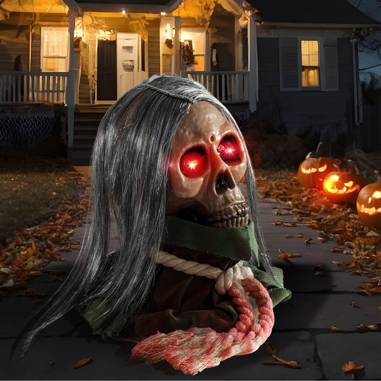 WINTS front view showing animatronic skeleton and immediate scare effect