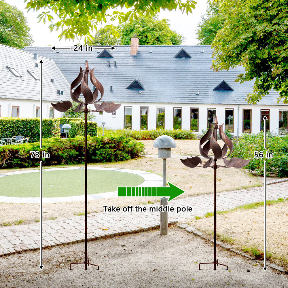 WinWindSpinner adjustable pole sections showing customizable height benefit