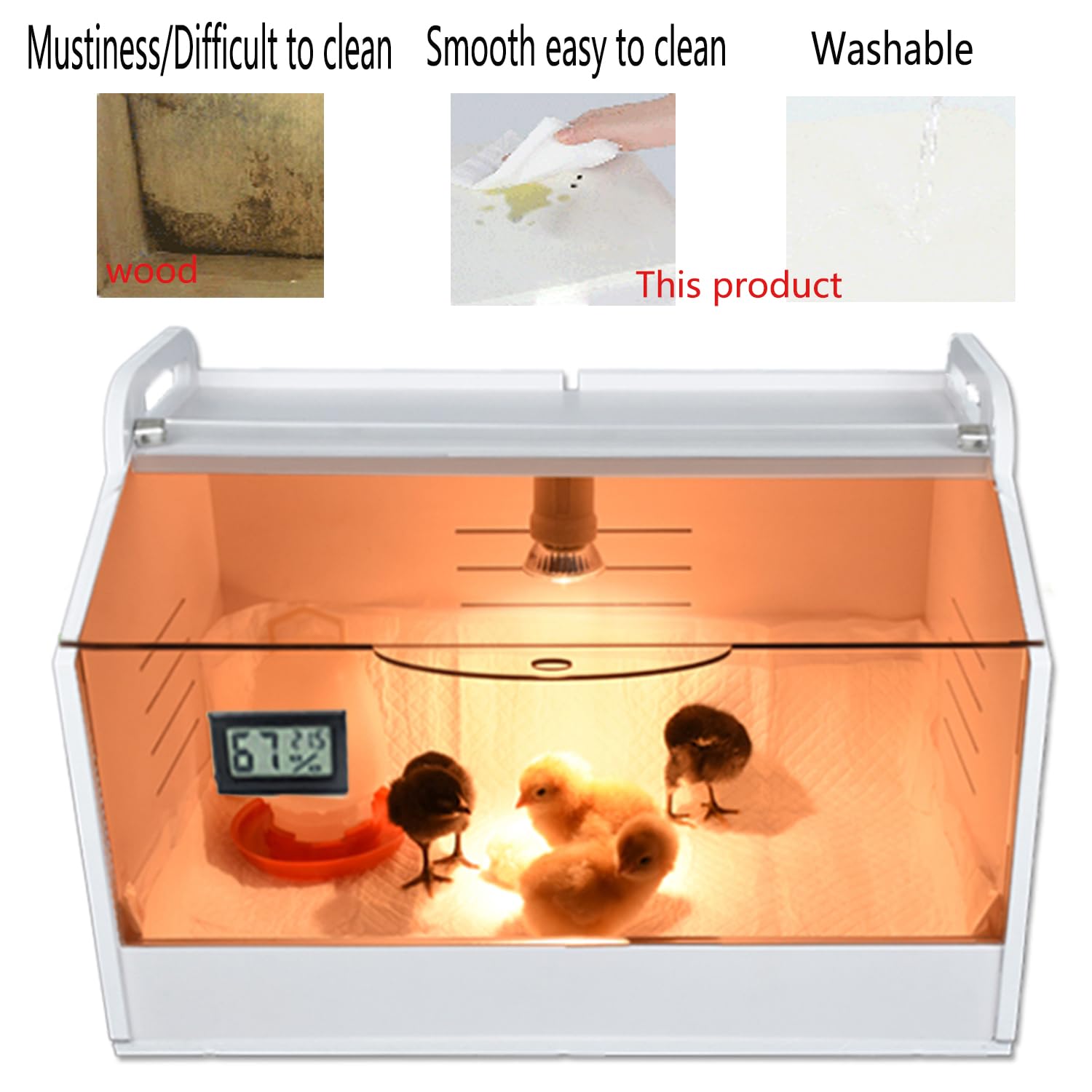 WIONBE heating lamp detail with knob control delivering quick adjustable warmth