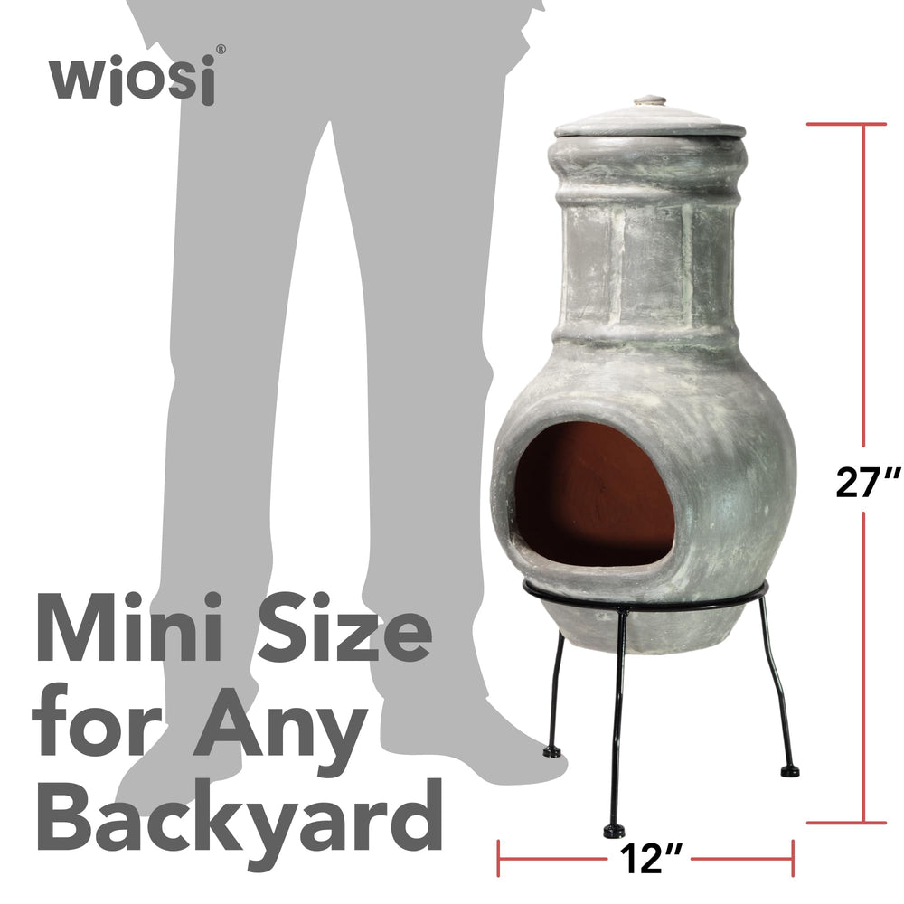 Wiosi chimenea in use at nightcasting warm light and cozy ambiance
