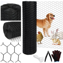 Wirewonders front roll shot showing durable black PVC-coated mesh and neat roll for easy handling
