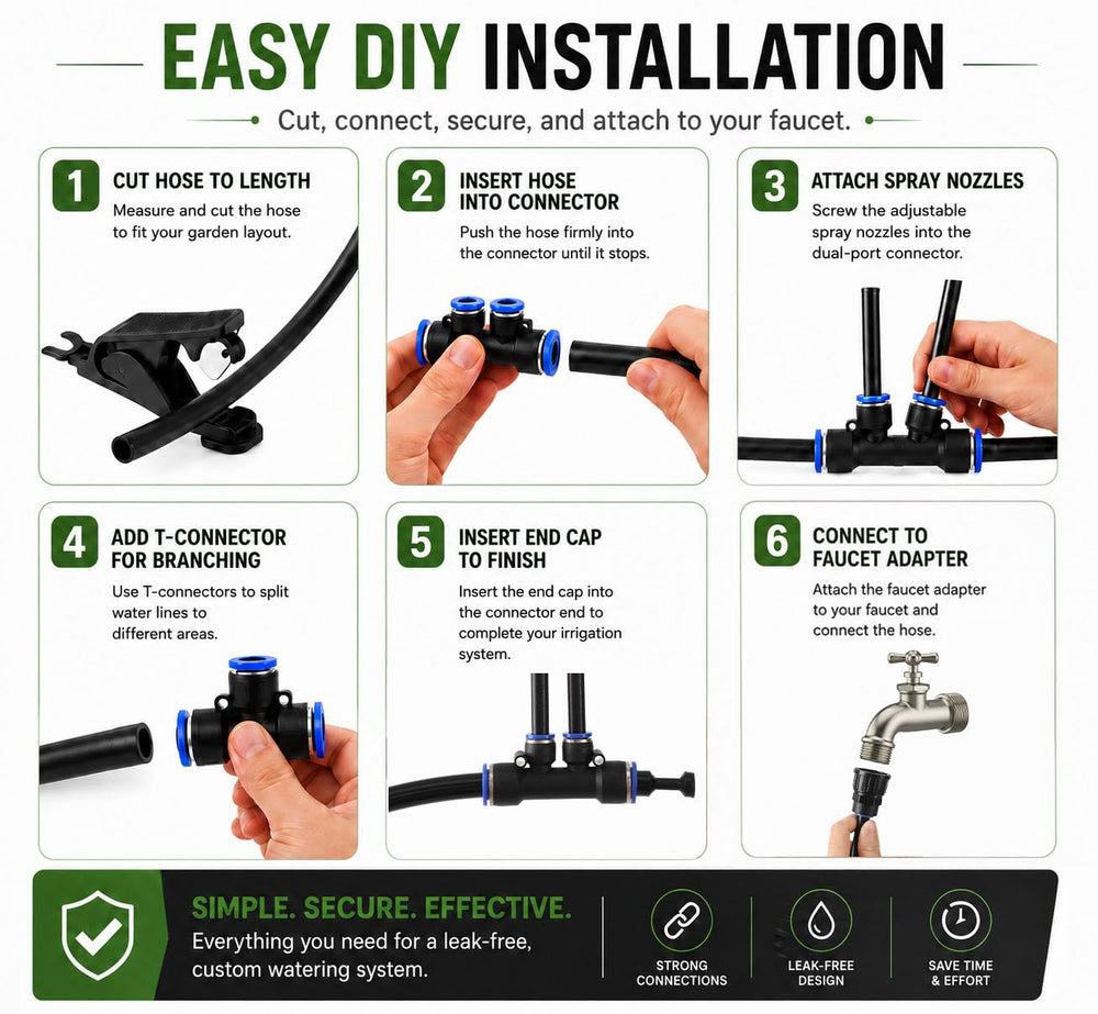 Wirv kt accessories laid out showing end caps ties o‑rings and easy assembly