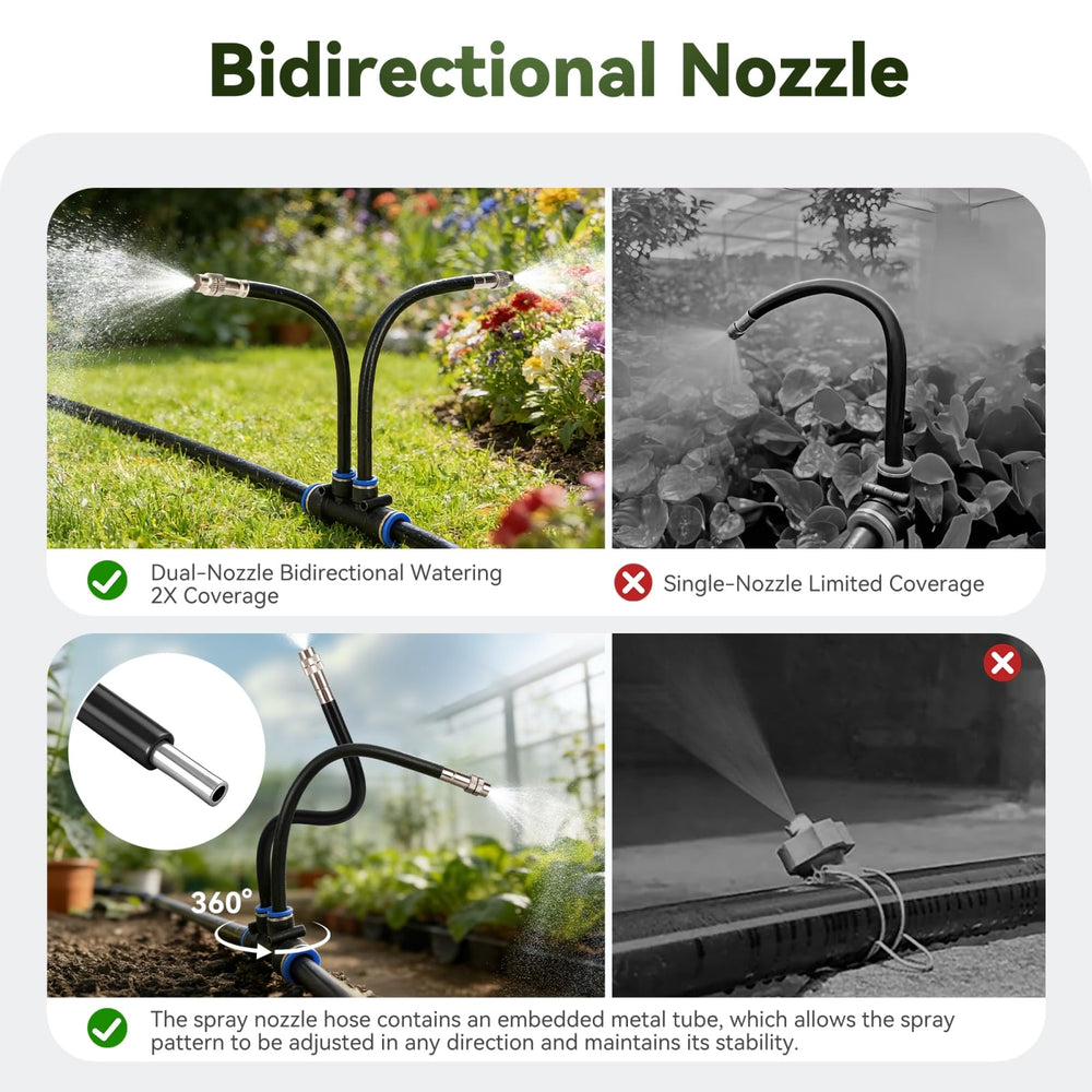 Wirv kt close-up of adjustable nozzle with metal tube for steady directional spray
