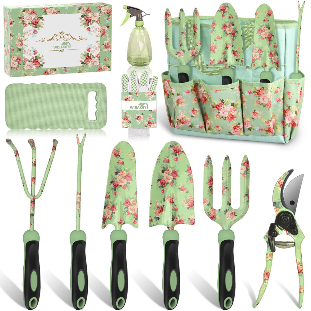 WisaKey front packaging showing complete 10-piece gardening kit and gift-ready box