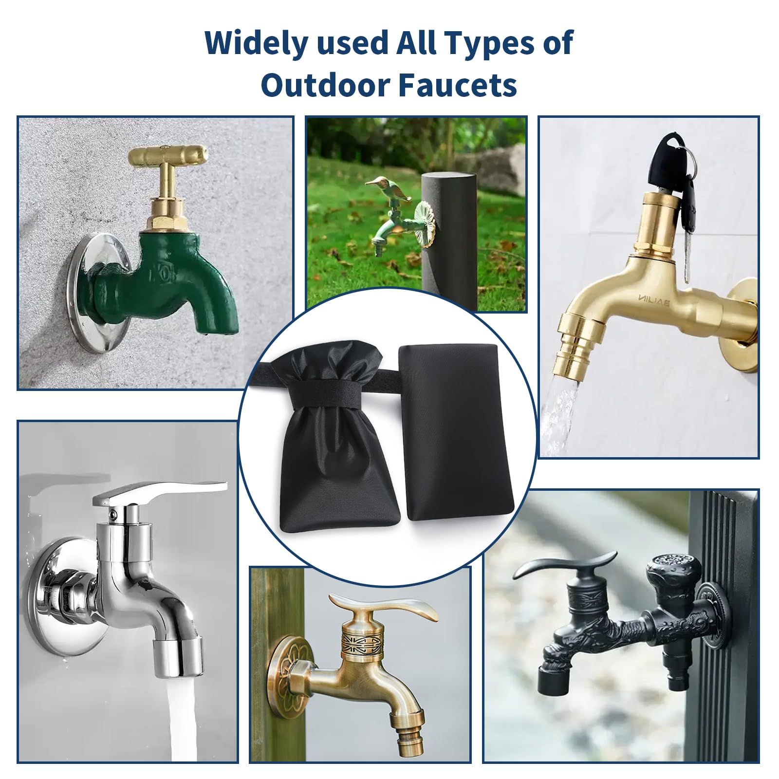 WISDOM RISING FLOURISH in garden scene safeguarding faucets from sun and rain