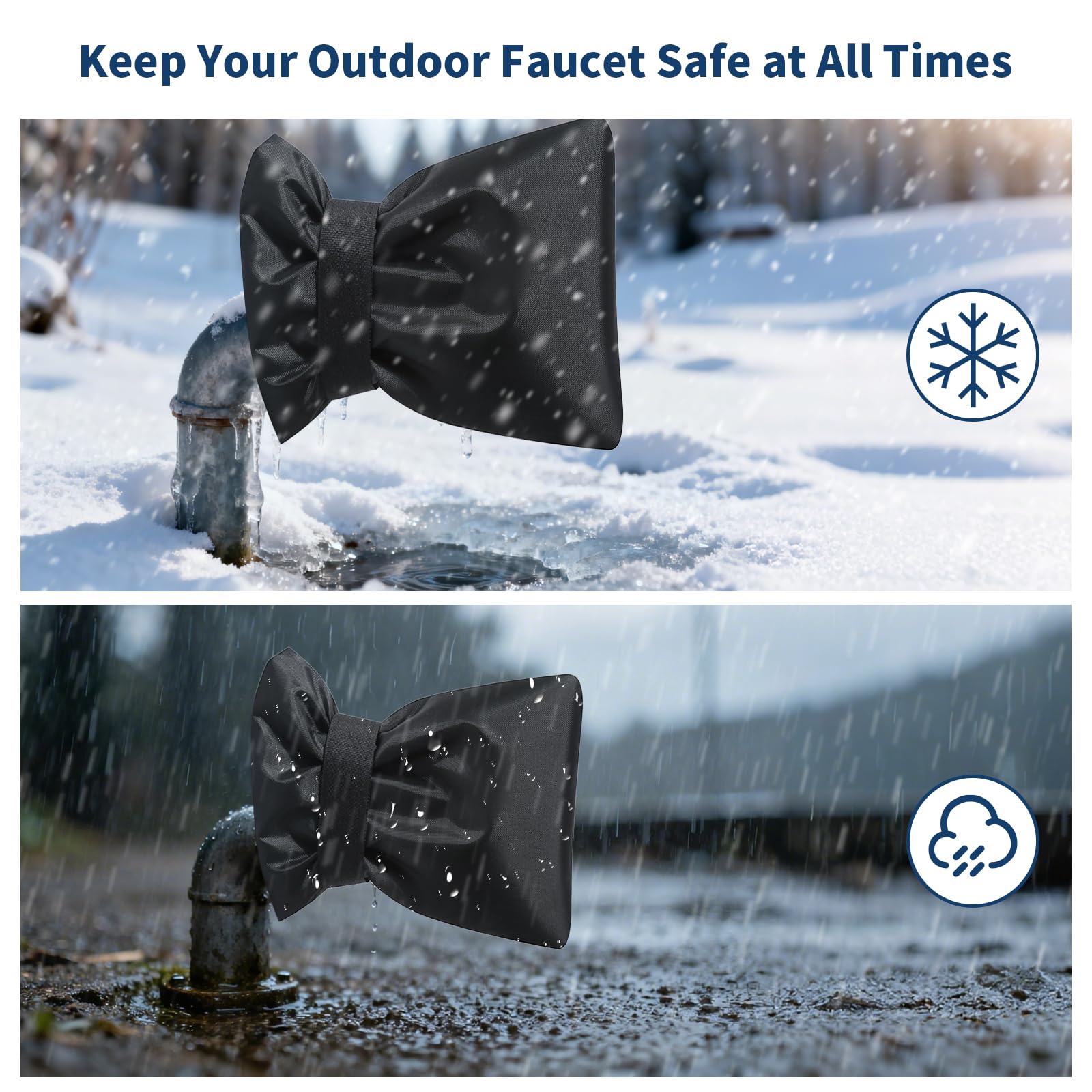 WISDOM RISING FLOURISH side-by-side with ruler showing universal faucet fit