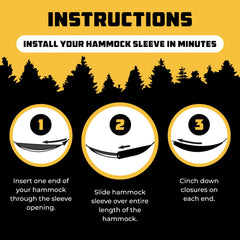 Wise Owl Outfitters hammock sleeve in use during rain protecting hammock from moisture