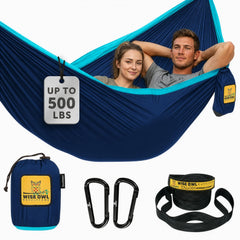 Wise Owl Outfitters hammock front view showing roomy two-person comfort