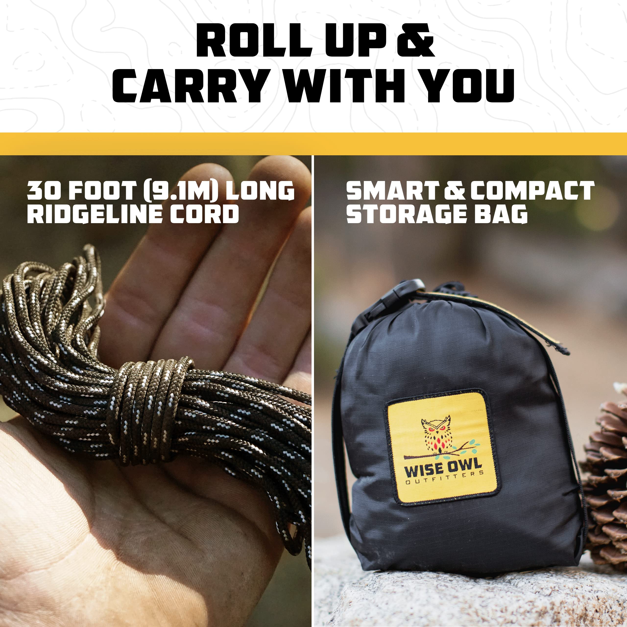 Wise Owl Outfitters SnugNet compressed inside carry bag for travel