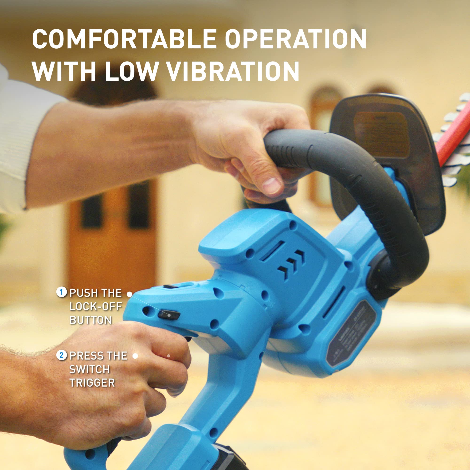 WISETOOL 4.0Ah battery with fast charger included for longer runtime and quick recharge