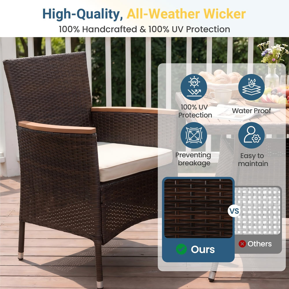 Wisteria Lane steel frame and wicker weave close-up demonstrating sturdy weather-resistant construction