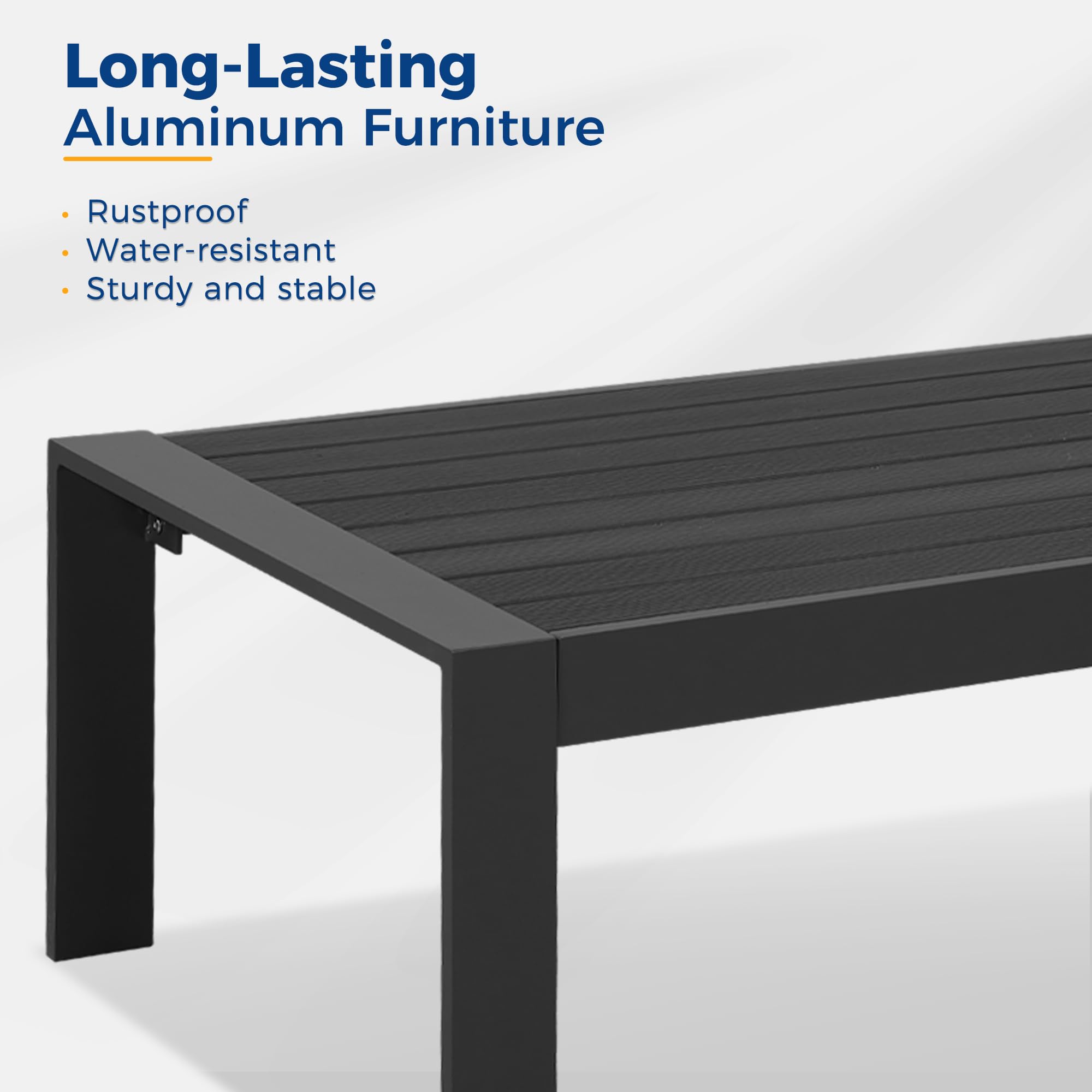 Wisteria Lane plastic feet under table leg protecting deck surface and preventing scratches