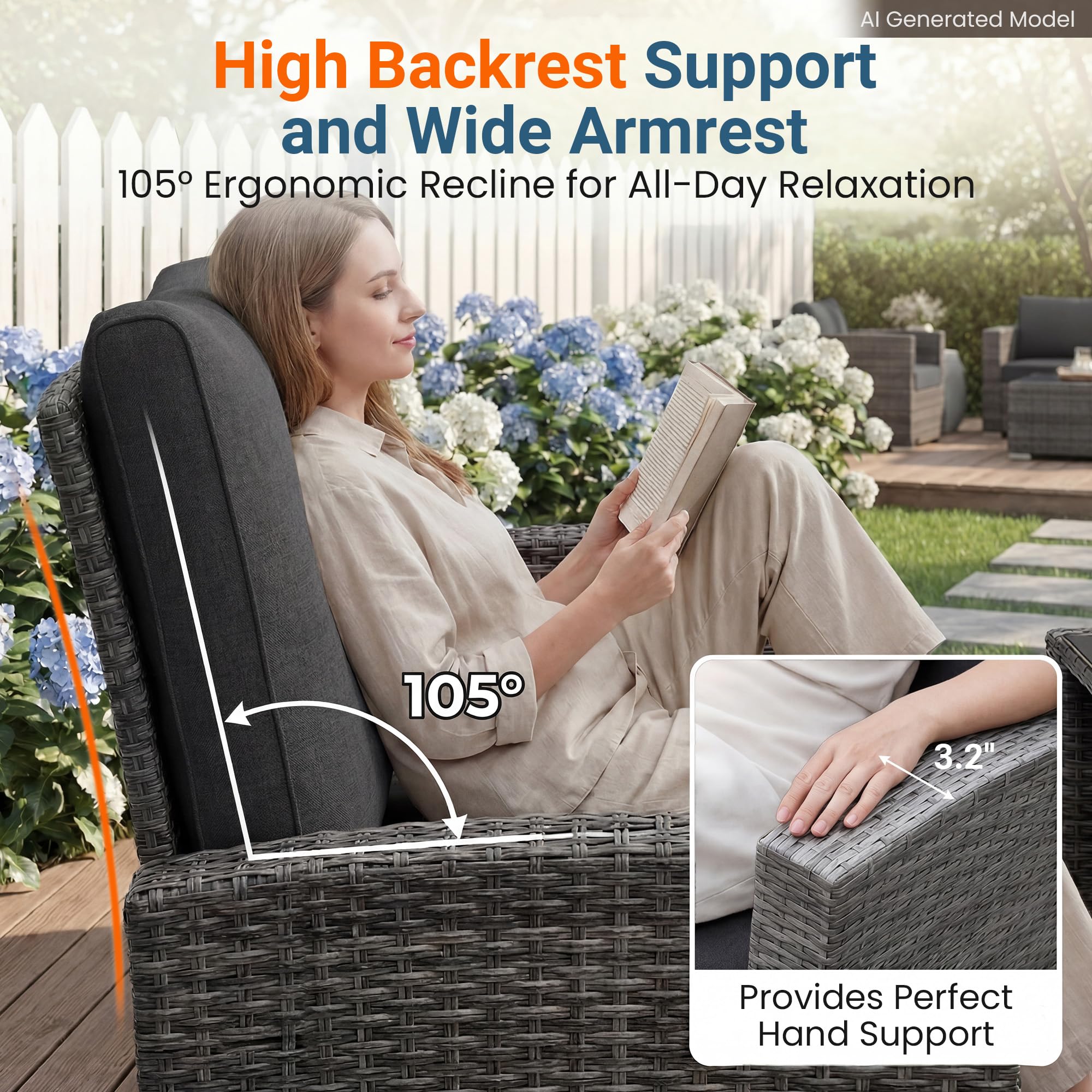 Wisteria Lane under-table double-layer shelf showing organized storage for cushions or magazines