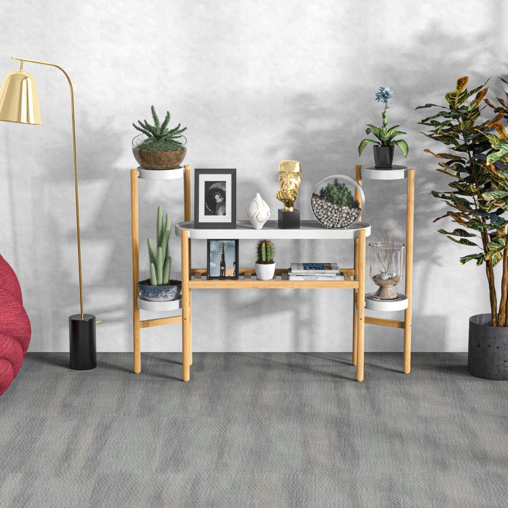 Wisuce close-up of metal saucer and bamboo joint showing durable materials and easy cleaning benefit