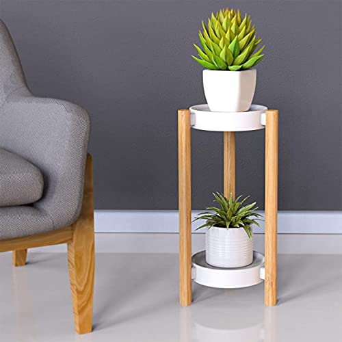 Wisuce detail of a potted plant on the stand demonstrating stable holder design