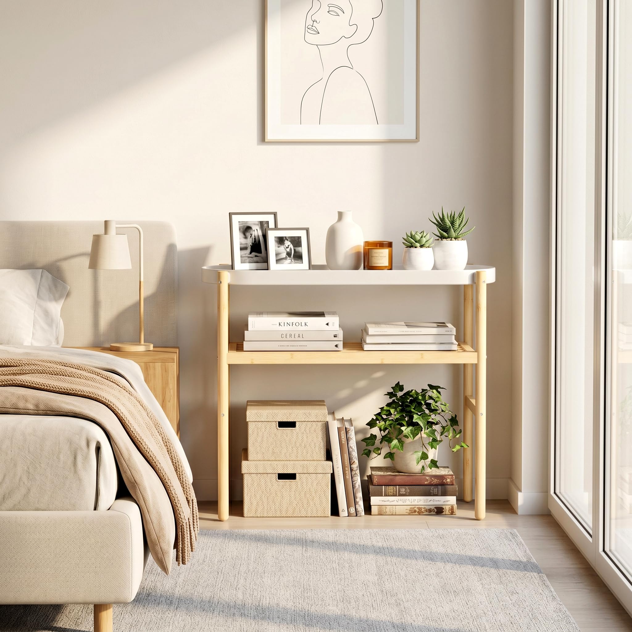 Wisuce white metal top plate detail showing sturdy surface and modern contrast benefit