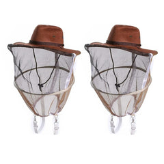 witbee front view cowboy beekeeping hat shows brim and protective coverage