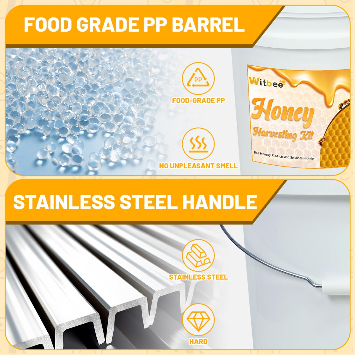 witbee detailed rubber seal on gate preventing spills and contamination