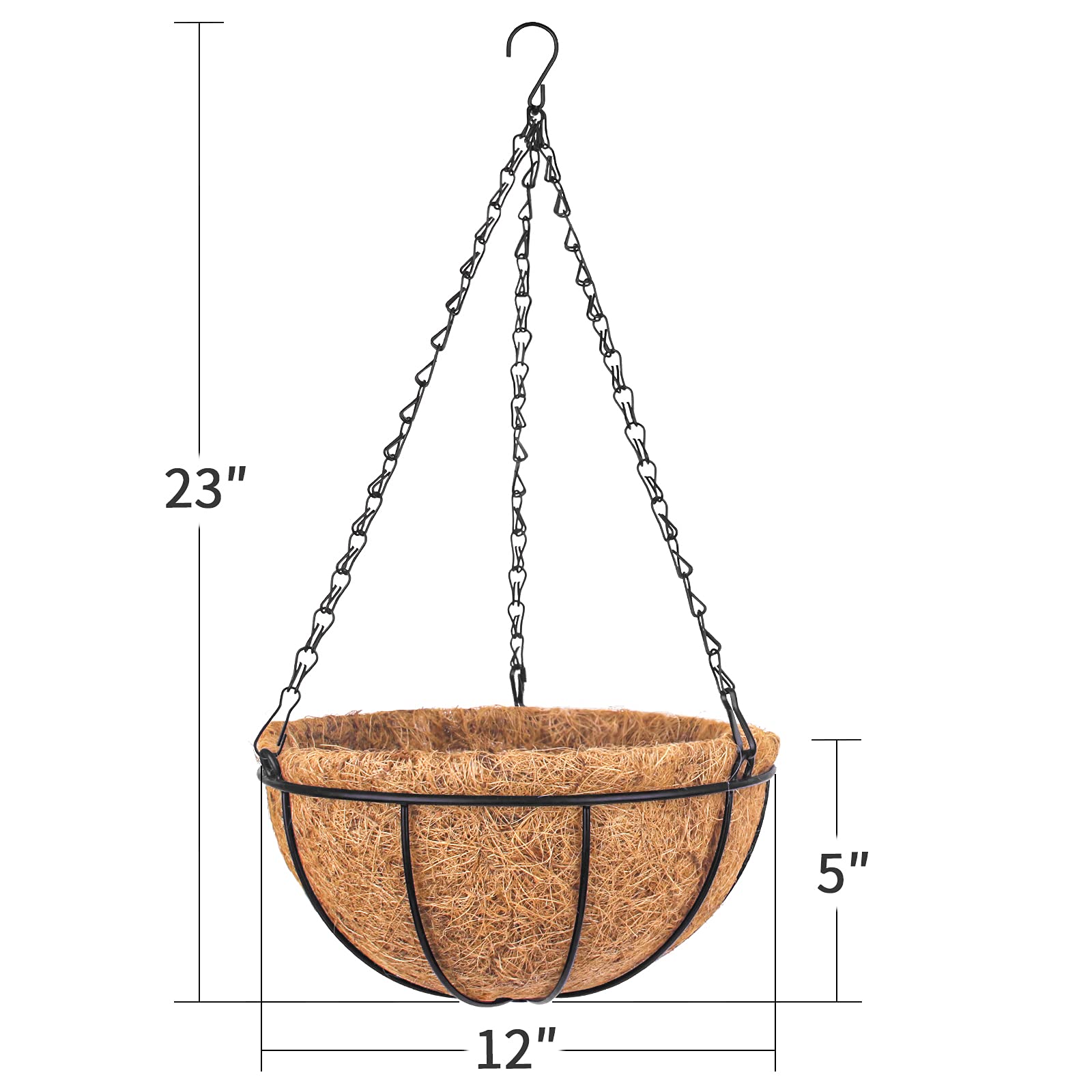 Wizdar close-up of coconut coir liner texture showing natural drainage and breathability