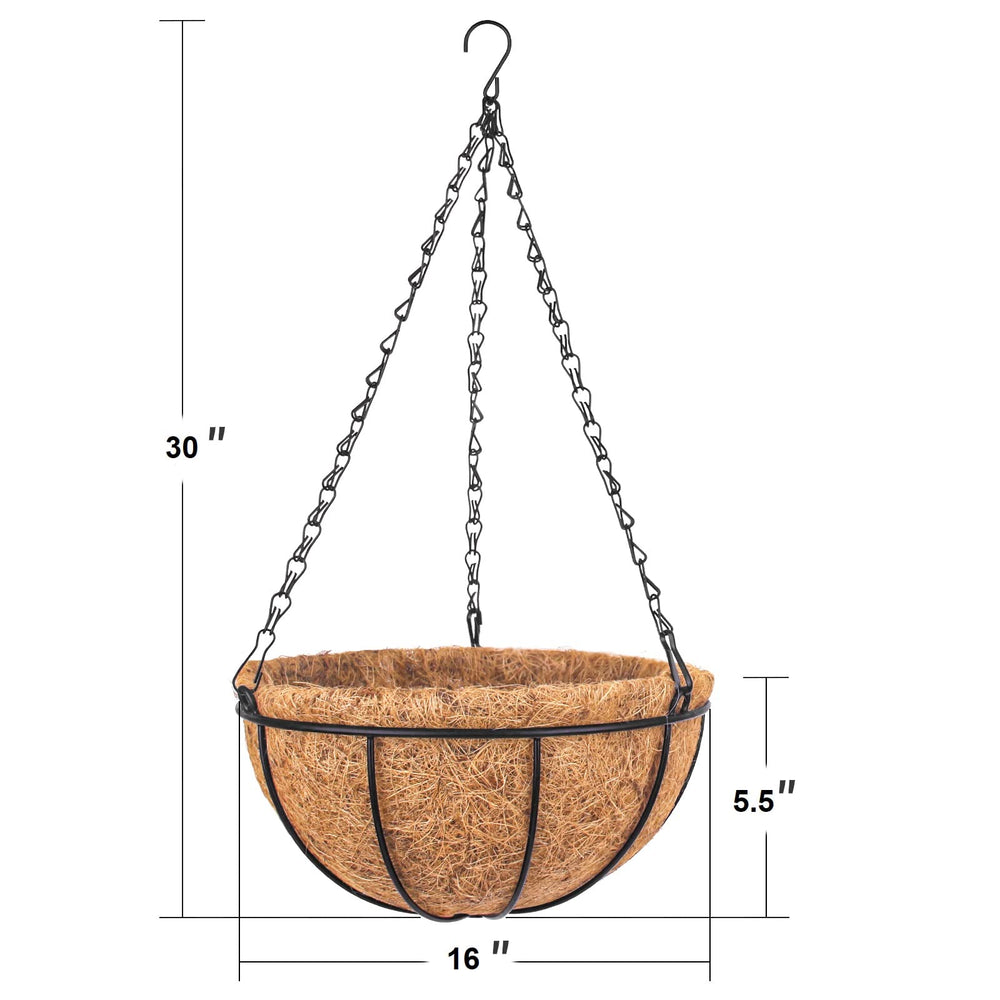 Wizdar close-up of coconut coir liner texture offering natural drainage benefit