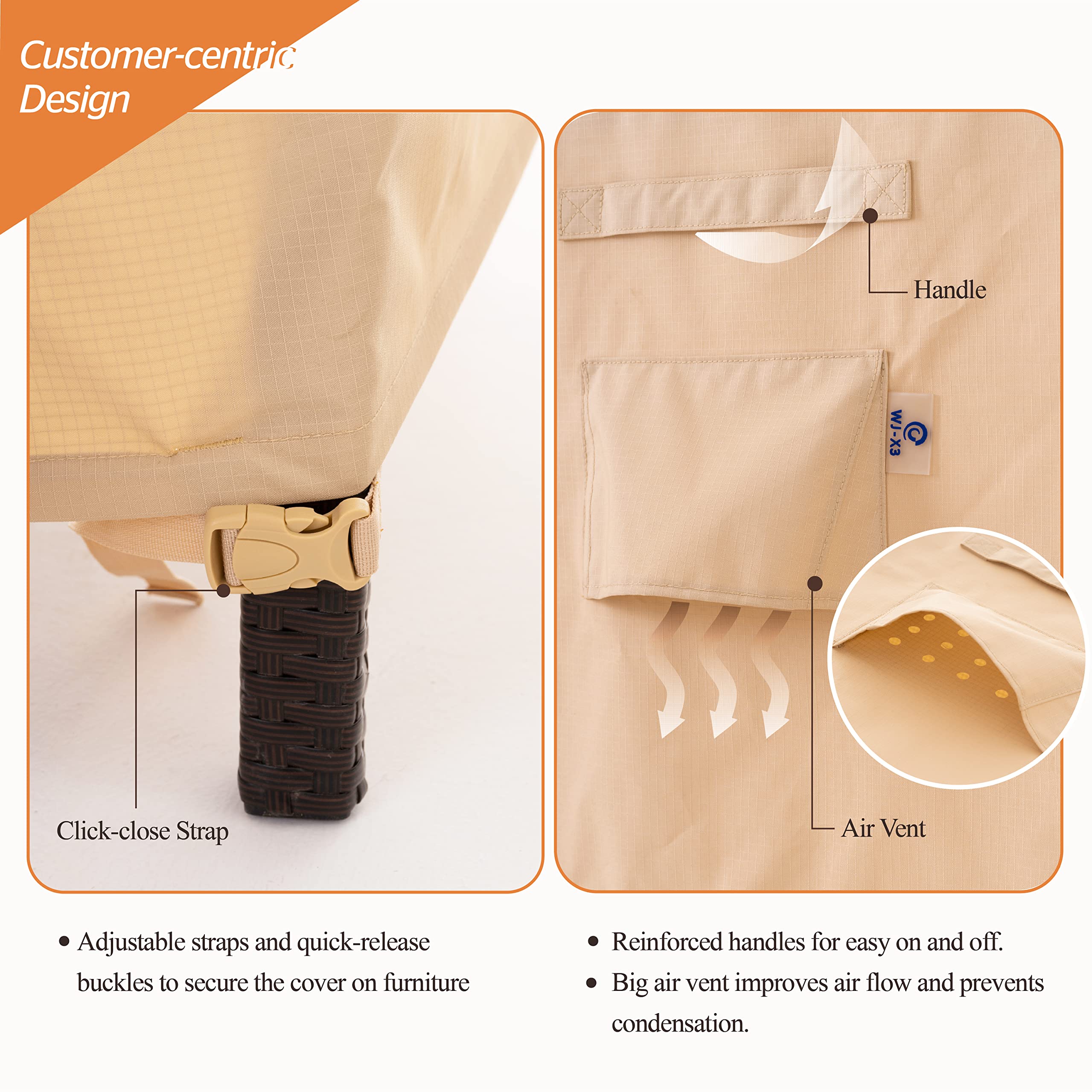 WJ-X3 buckle strap and drawstring for secure anti-gust anchoring