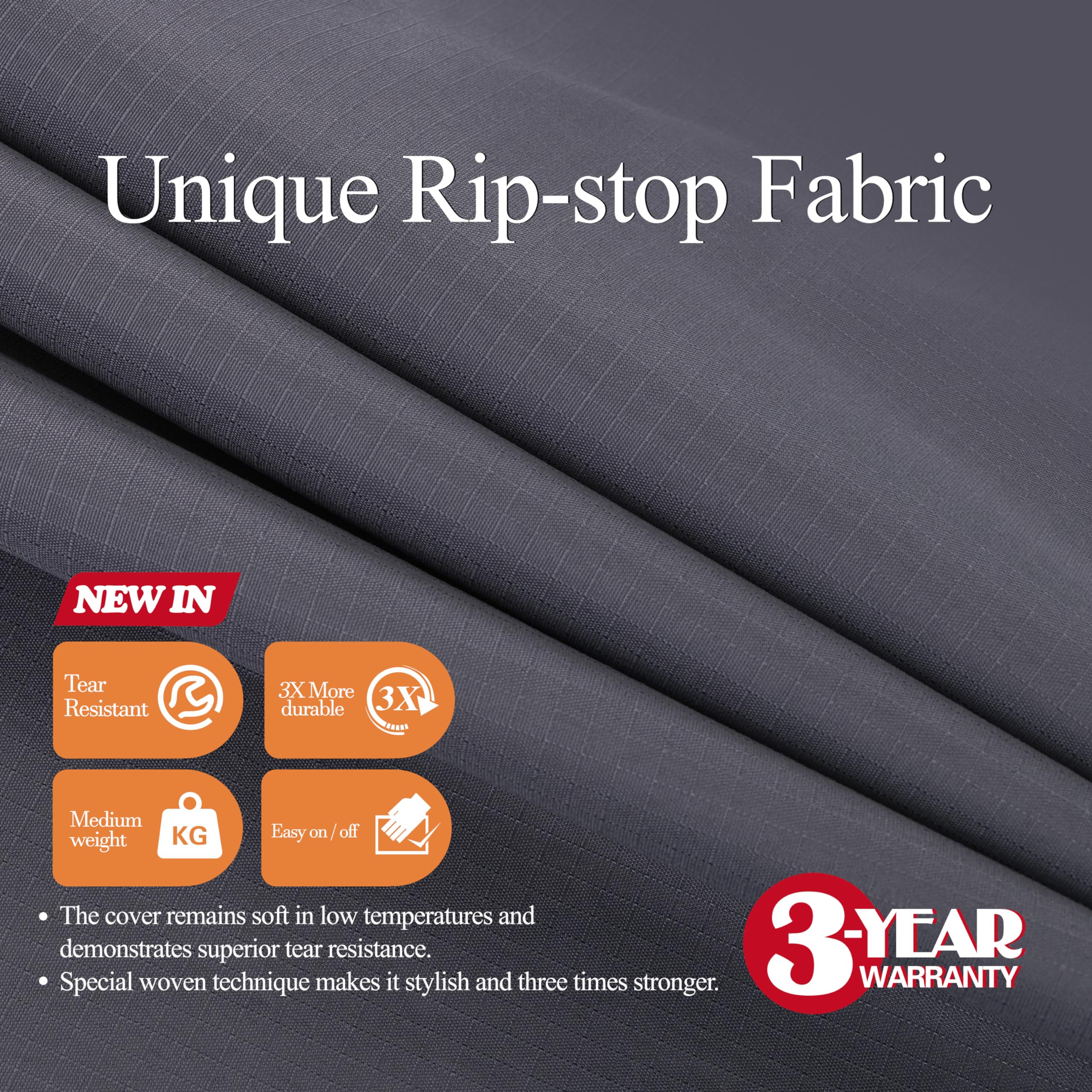 WJ-X3 close-up of ripstop fabric texture for strong tear-resistant benefit
