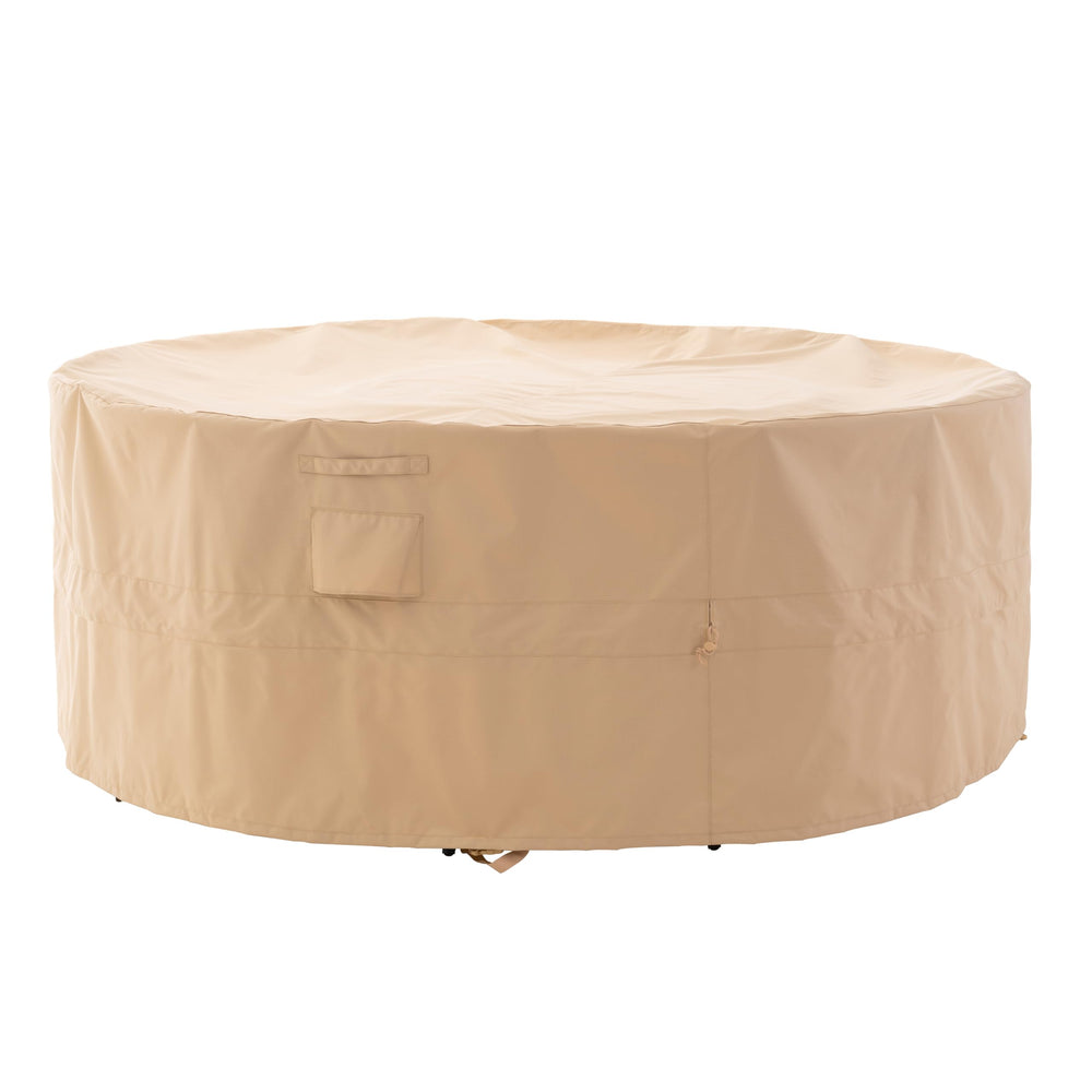 WJ-X3 front view showing full cover protecting table and chairs, durable protection